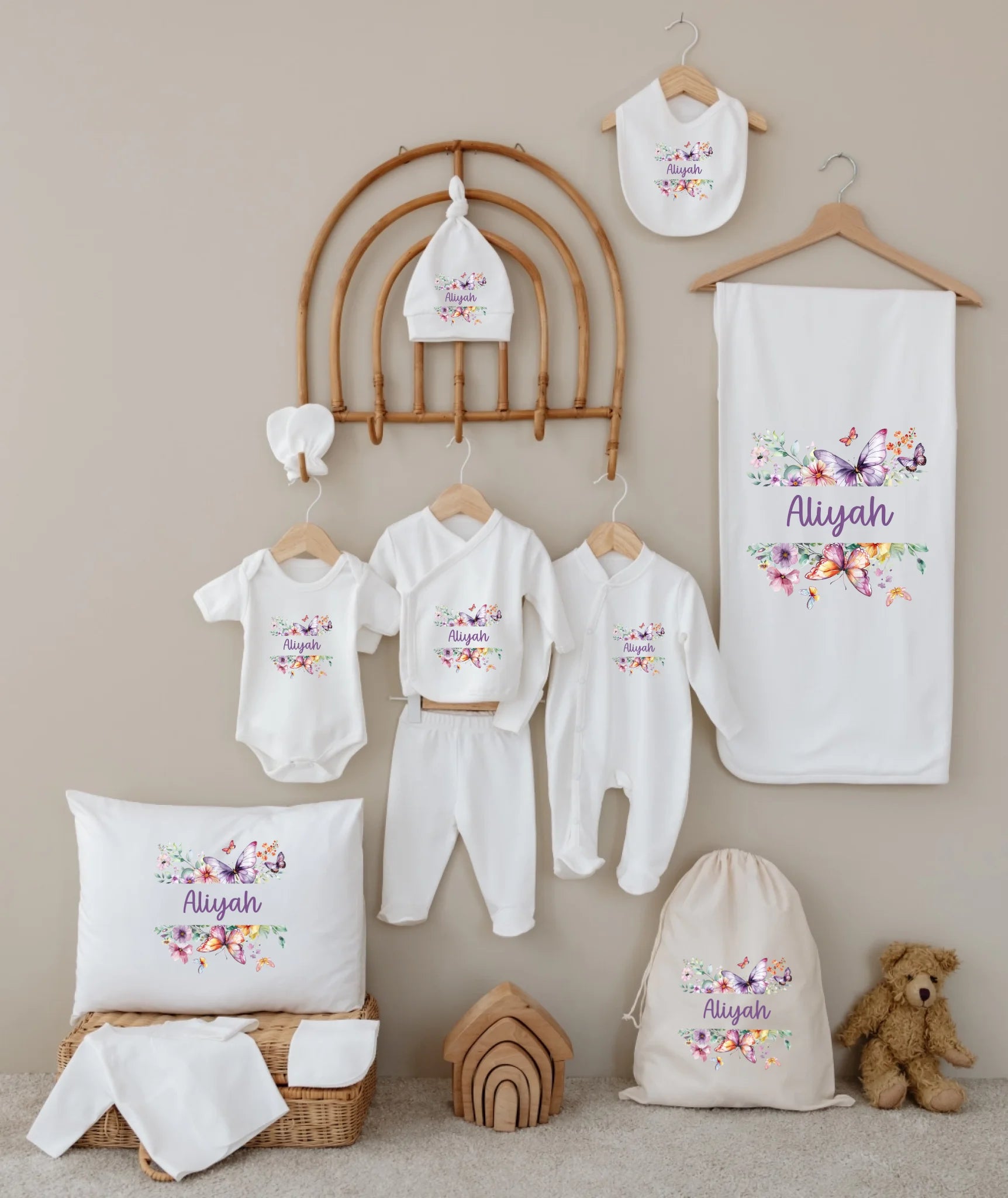 Kelebek Tasarımları -  12li Organik Hastane Çıkış Seti