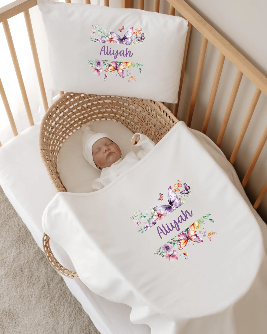 Kelebek Tasarımları - 6 Parça İsimli Hastane Çıkış Seti