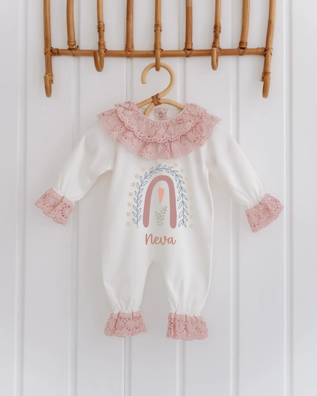 Pastel Gökkuşağı Tasarımları - 2'li Dantelli Set