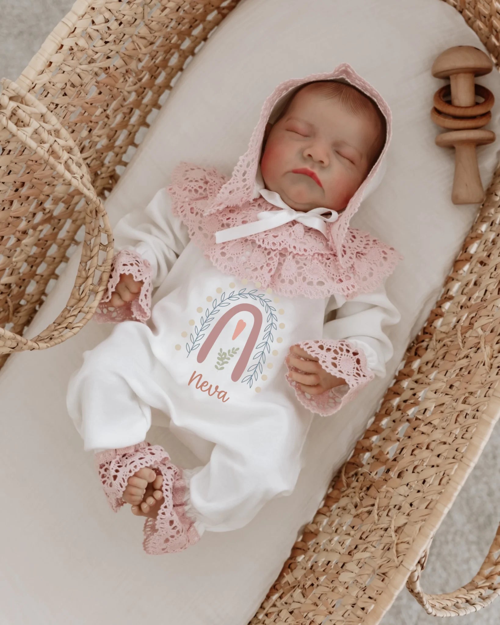 Pastel Gökkuşağı Tasarımları - 2'li Dantelli Set