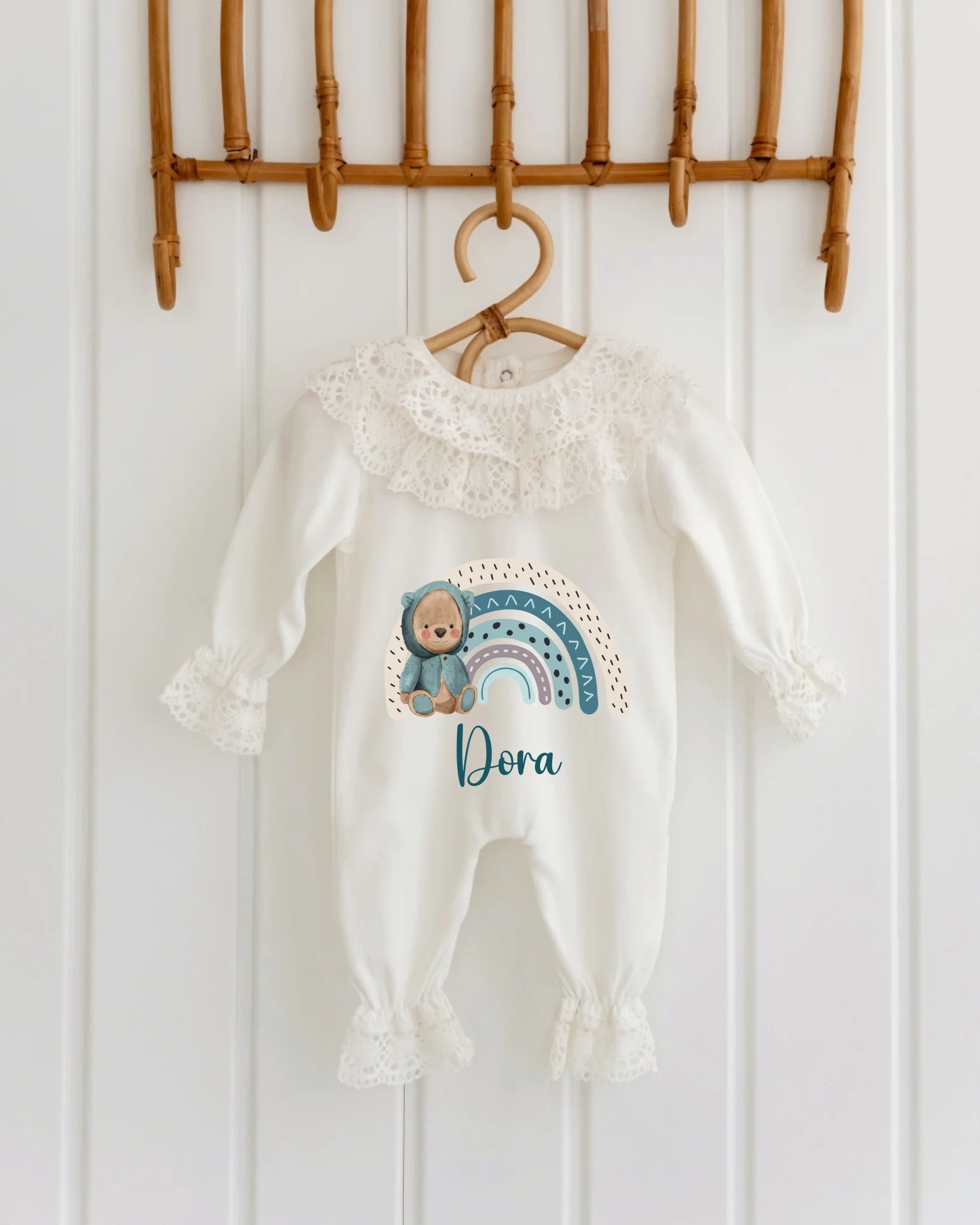 Gökkuşağı Desen Tasarımları - 2'li Dantelli Set