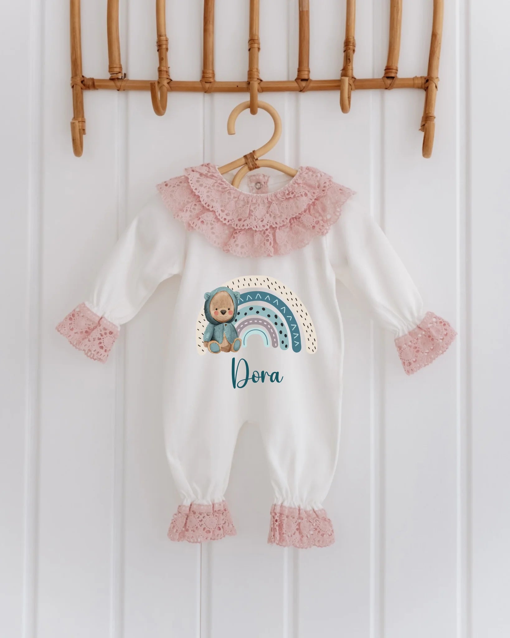 Gökkuşağı Desen Tasarımları - 2'li Dantelli Set
