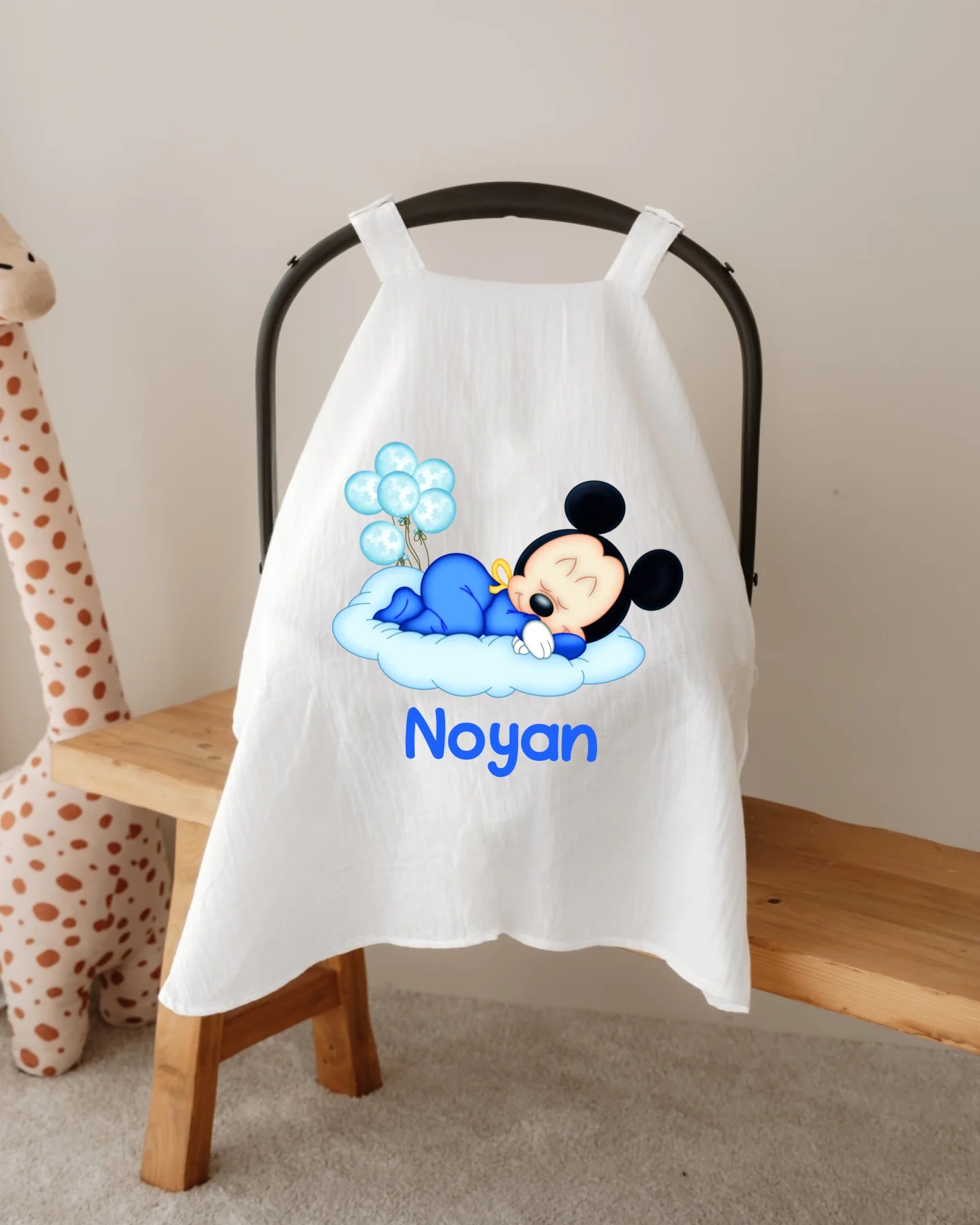 Disney Tasarımları - İsimli Müslin Puset Örtüsü | Can Baby