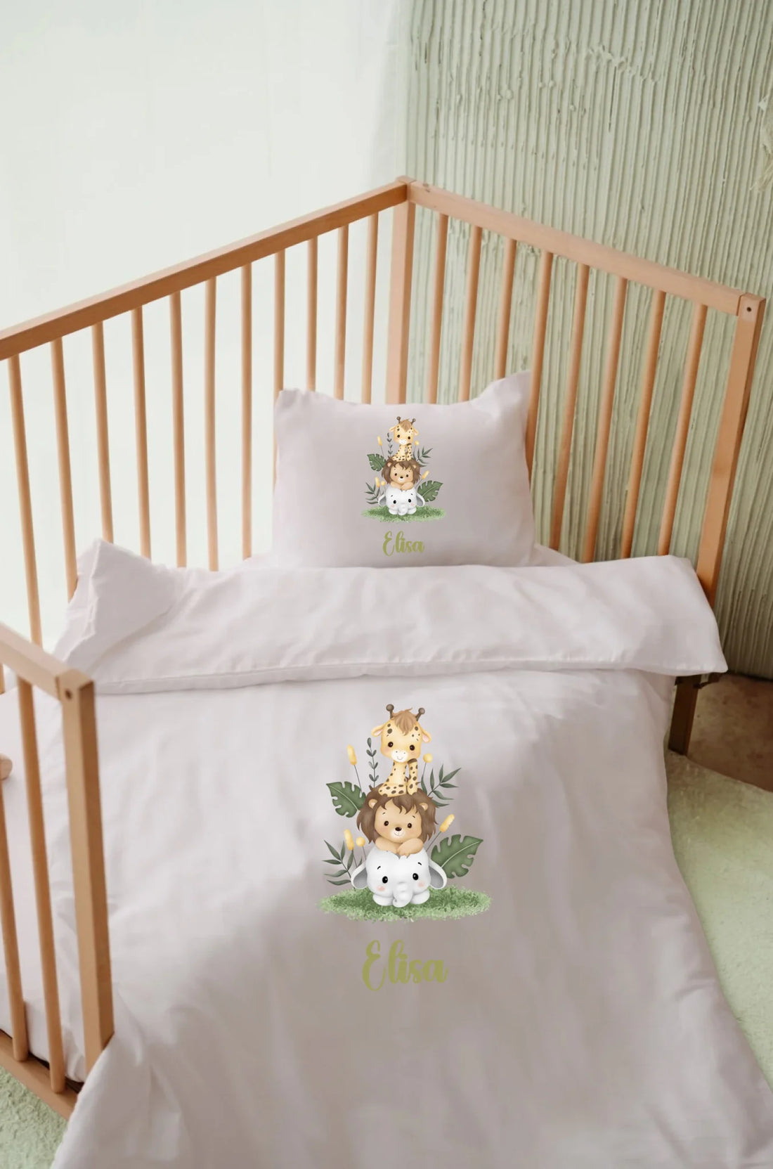 Safari Tasarımları -  İsimli Bebek Nevresim Takımı | Can Baby