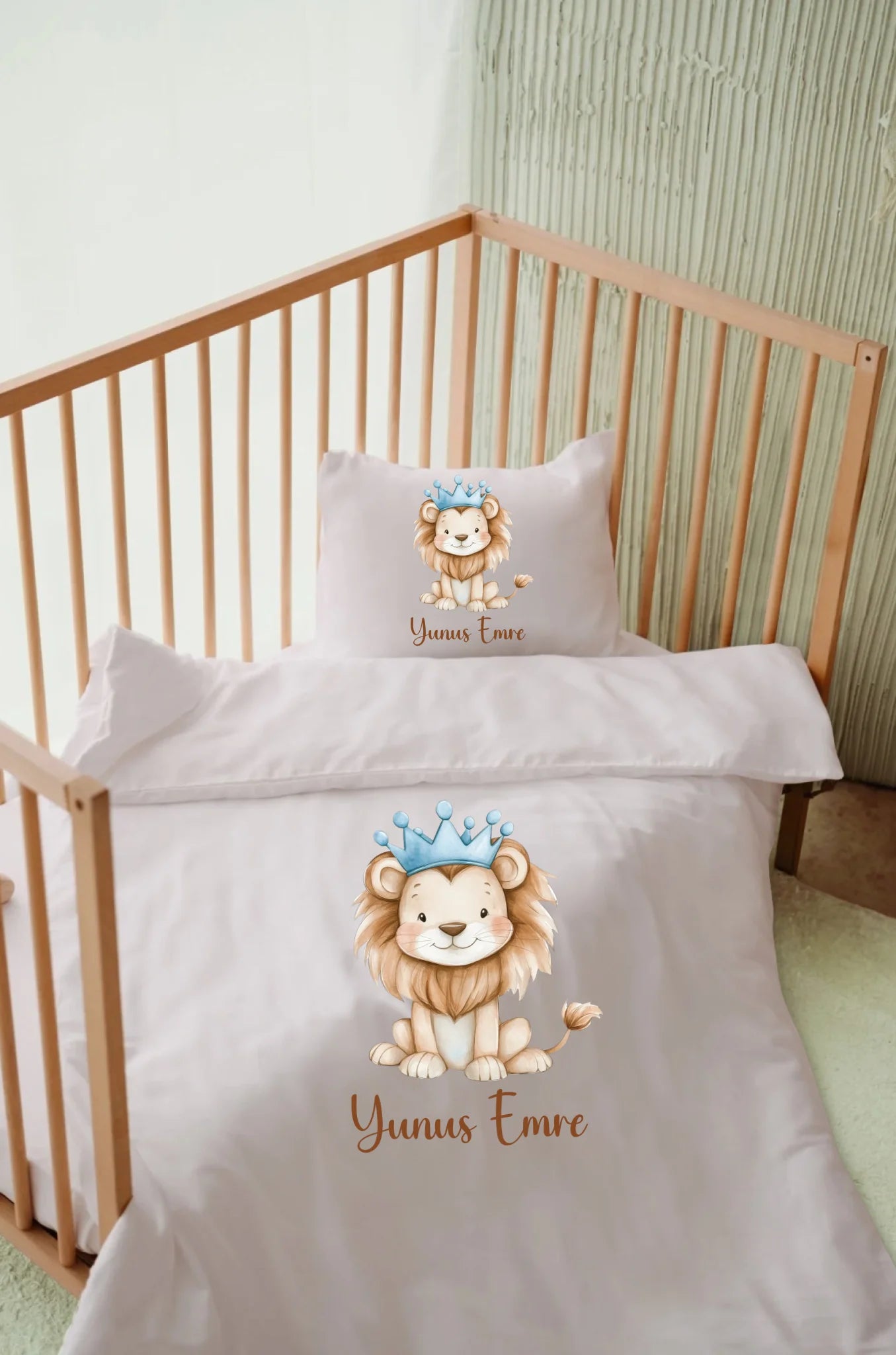 Aslan Tasarımları - İsimli Bebek Nevresim Takımı | Can Baby