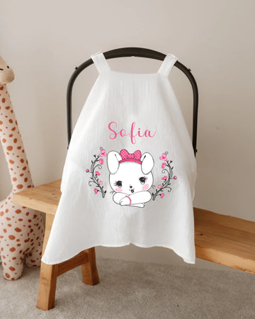 Hello Kitty Tasarımları - İsimli Müslin Puset Örtüsü | Can Baby