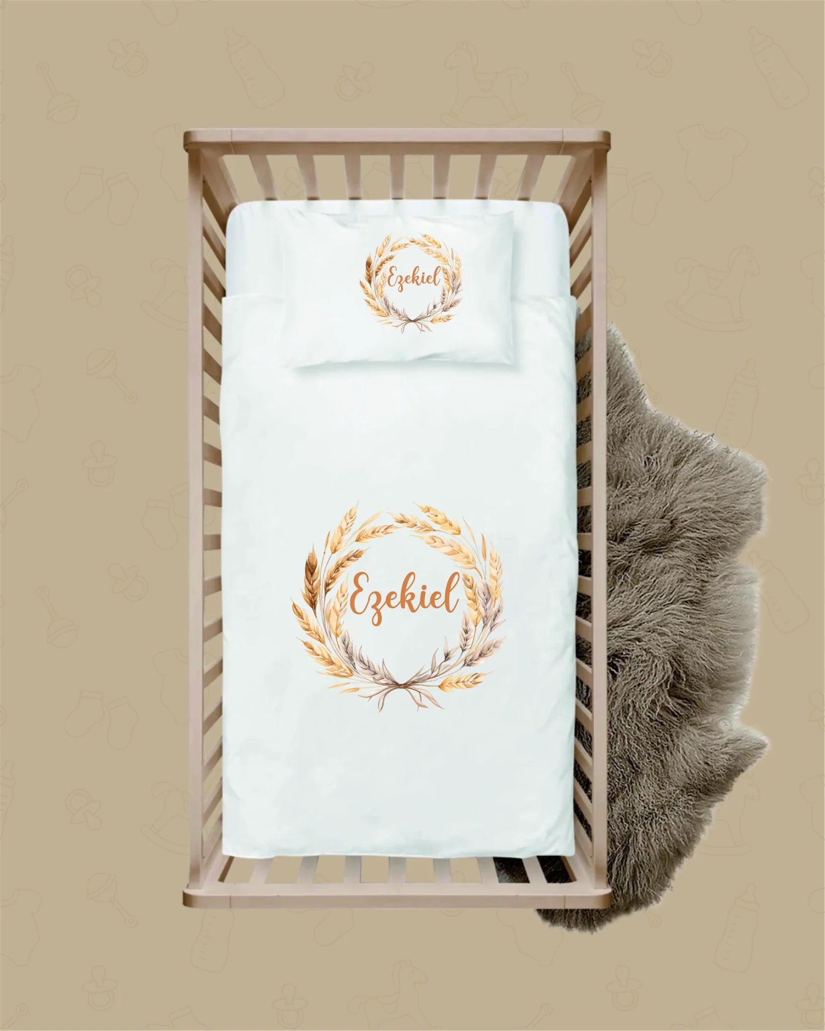 Buğday Tasarımlar - İsimli Bebek Nevresim Takımı | Can Baby
