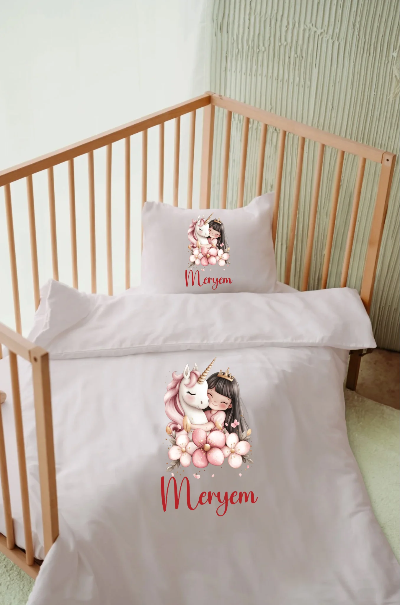 Unicorn Tasarımları -İsimli Bebek Nevresim Takımı | Can Baby