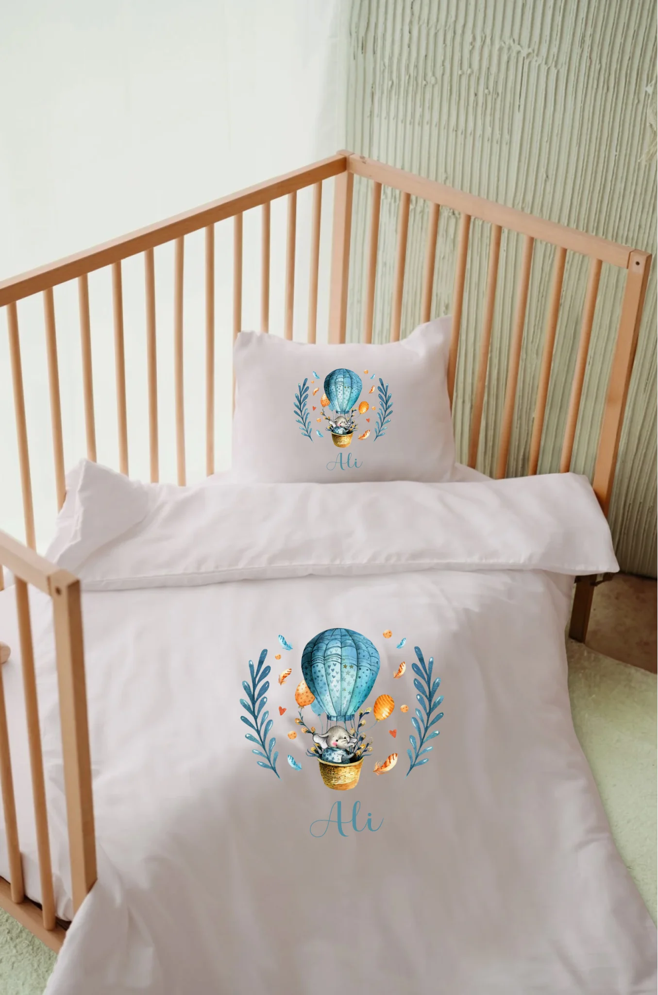 Uçan Balon Tasarımları - İsimli Bebek Nevresim Takımı | Can Baby