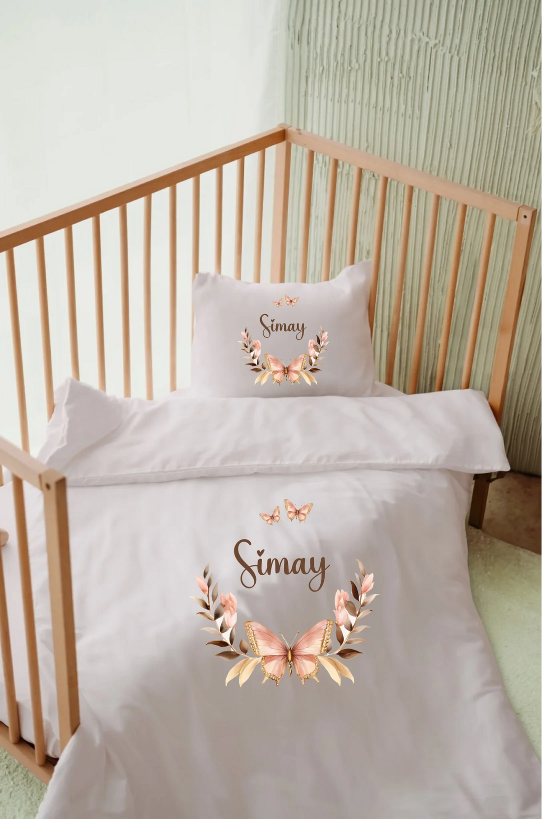 Özgür Kelebek Tasarımları - İsimli Bebek Nevresim Takımı | Can Baby