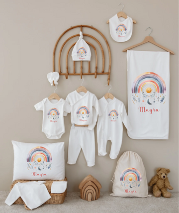 Güneş Ay Yıldız Tasarımları -  12li Organik Hastane Çıkış Seti