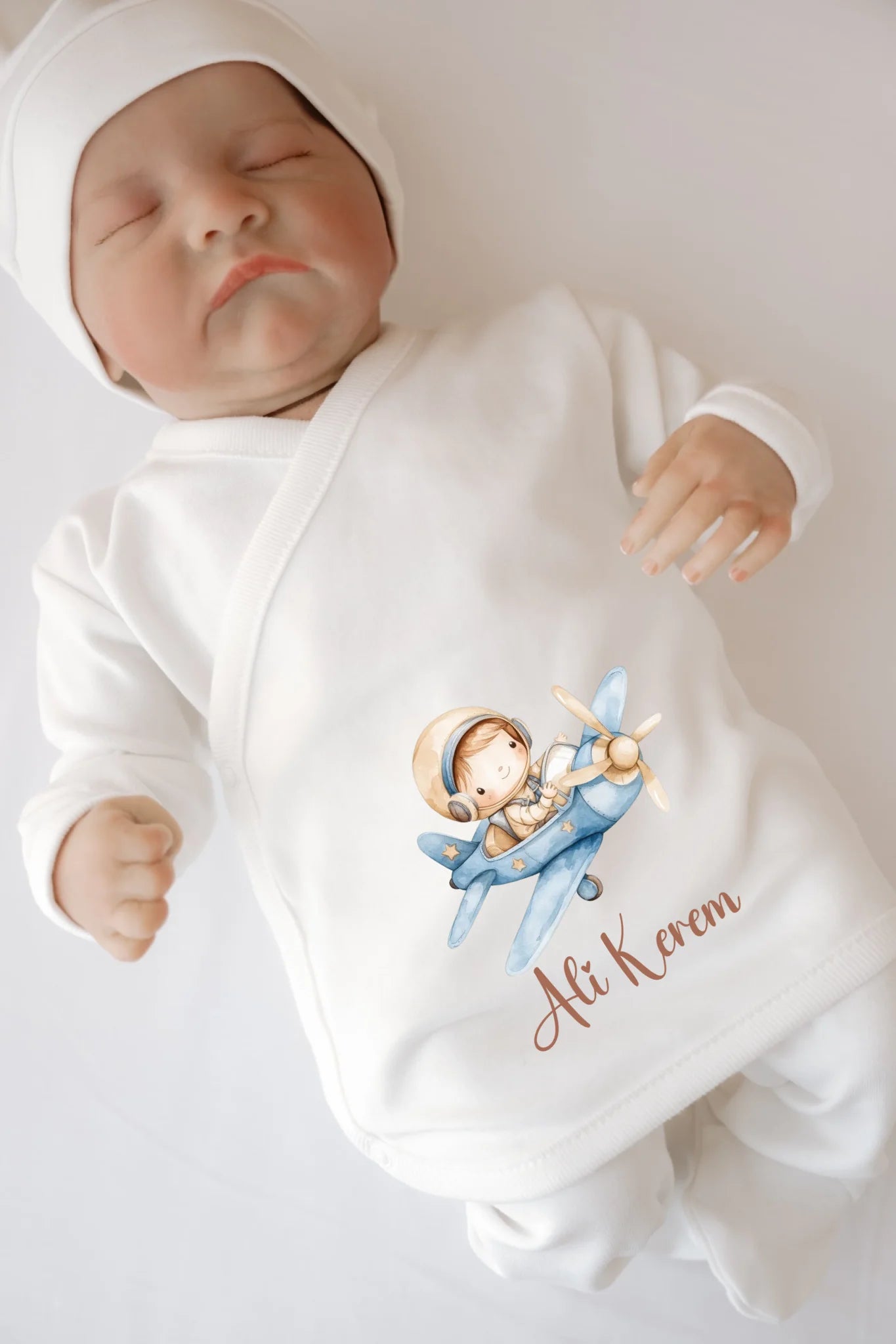 Sevimli Uçak Tasarımları -  12li Organik Hastane Çıkış Seti