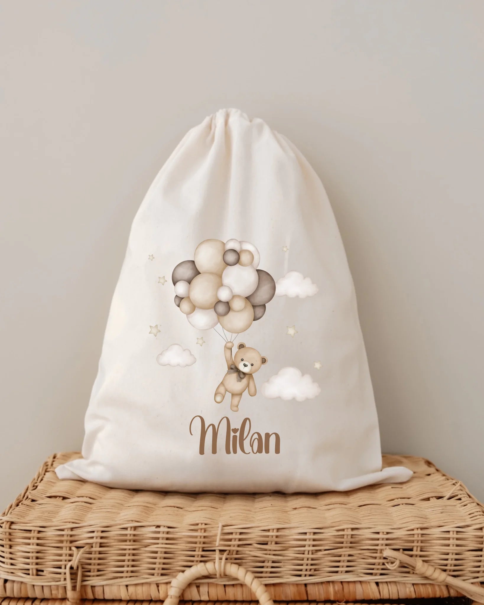 Balonlu Ayıcık Tasarımları -  12li Organik Hastane Çıkış Seti