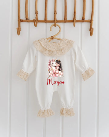 Unicorn Tasarımları - 2'li Dantelli Set