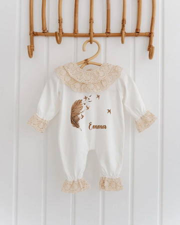 Tüy ve Kuş Tasarımları - 2'li Dantelli Set