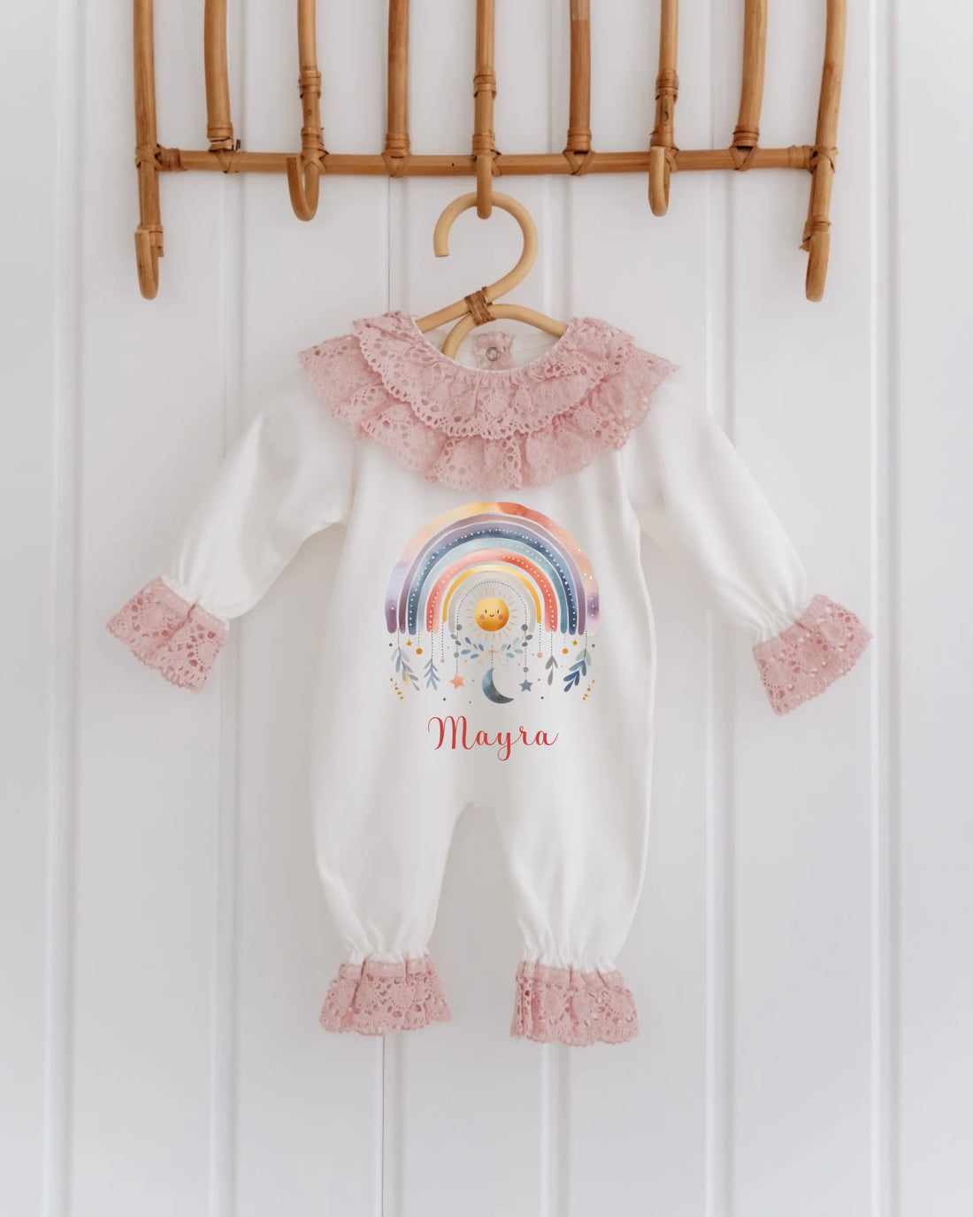 Güneş Ay Yıldız Tasarımları - 2'li Dantelli Set