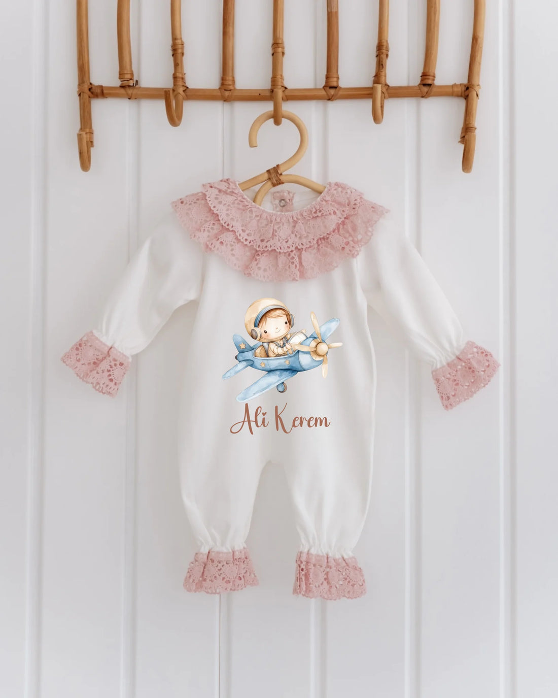 Sevimli Uçak Tasarımları - 2'li Dantelli Set