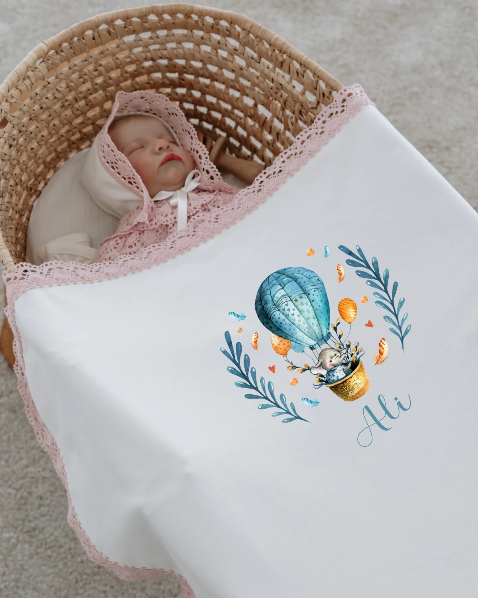 Uçan Balon Tasarımları - Dantelli Hastane Çıkış Seti