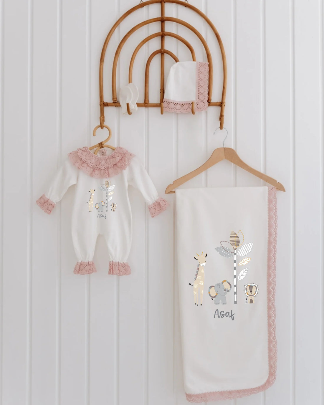 Safari 2 Tasarımları - Dantelli Hastane Çıkış Seti