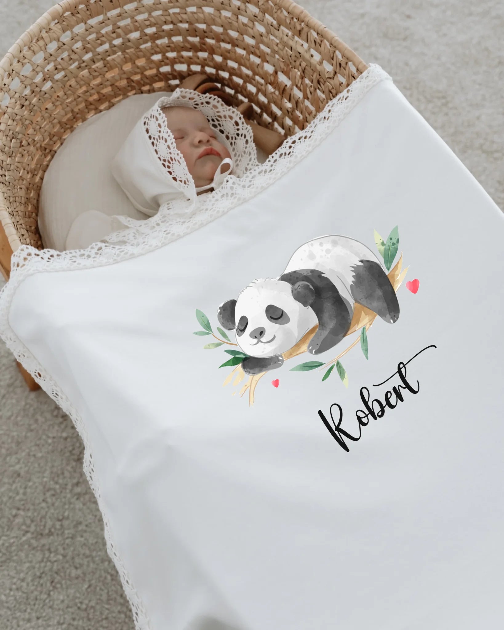 Sevimli Panda Tasarımları - Dantelli Hastane Çıkış Seti