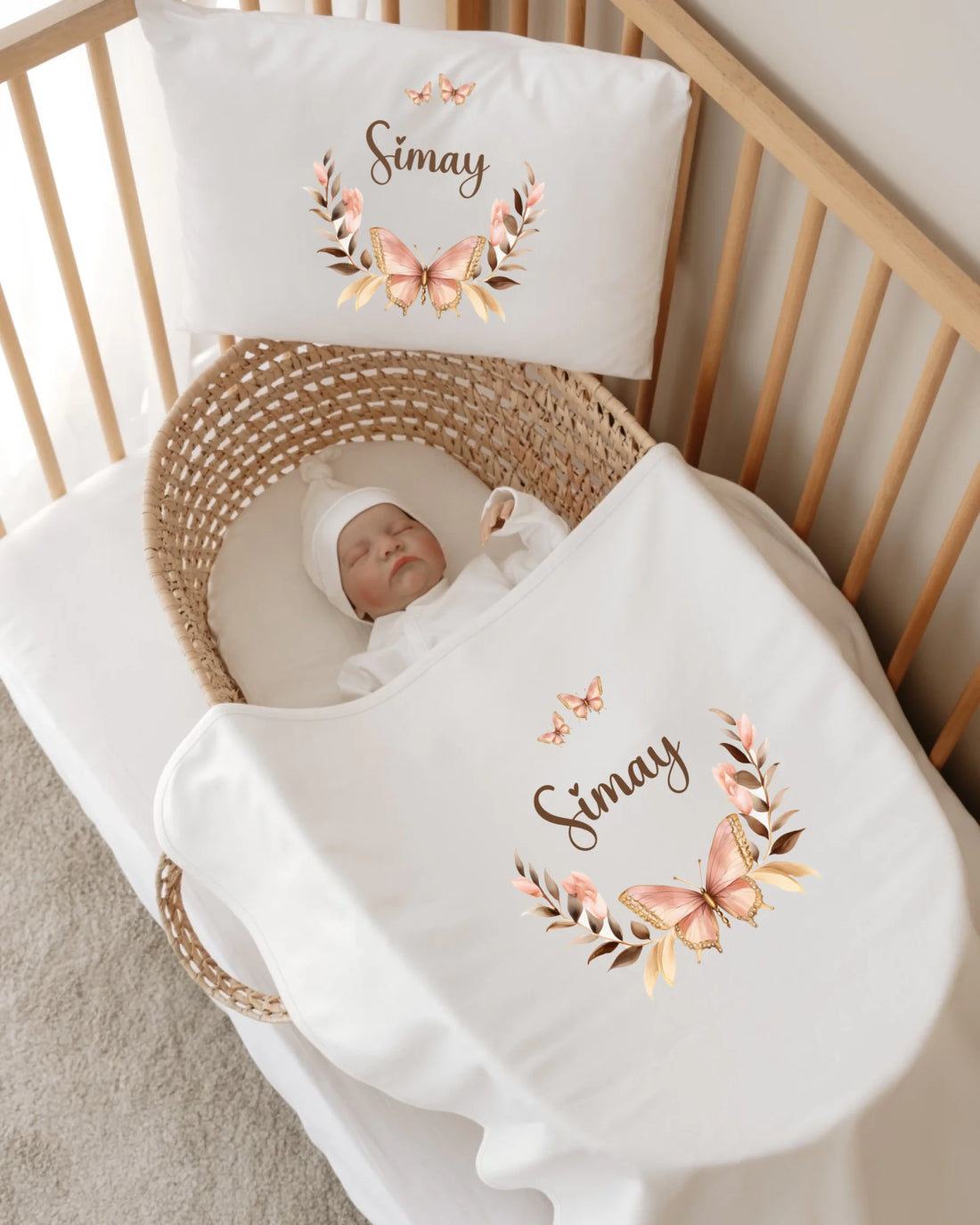 Özgür Kelebek Tasarımları - 6 Parça İsimli Hastane Çıkış Seti