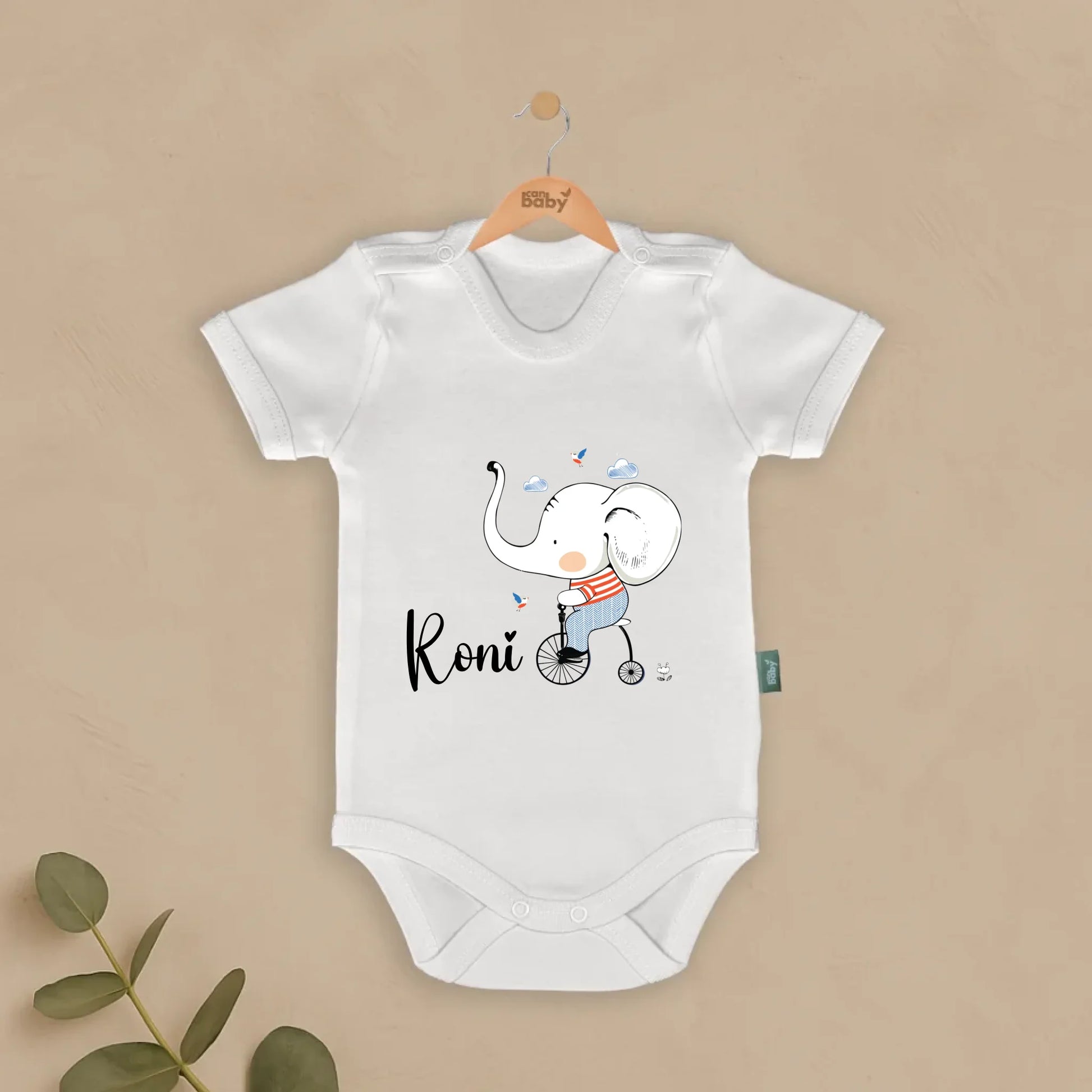 Bisiklet fil Tasarımları - İsimli Bebek Zıbın, kişiselleştirilebilir yenidoğan kıyafet, %100 pamuk zıbın, bebek body, özel tasarım zıbın