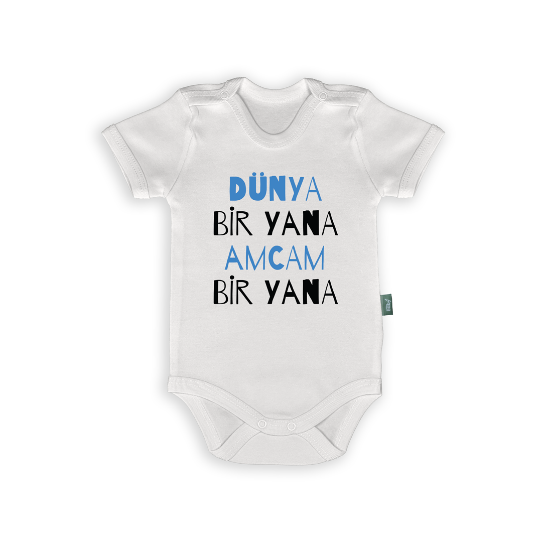 Dünya Bir Yana Amcam Bir Yana – Bebek Body & Zıbın