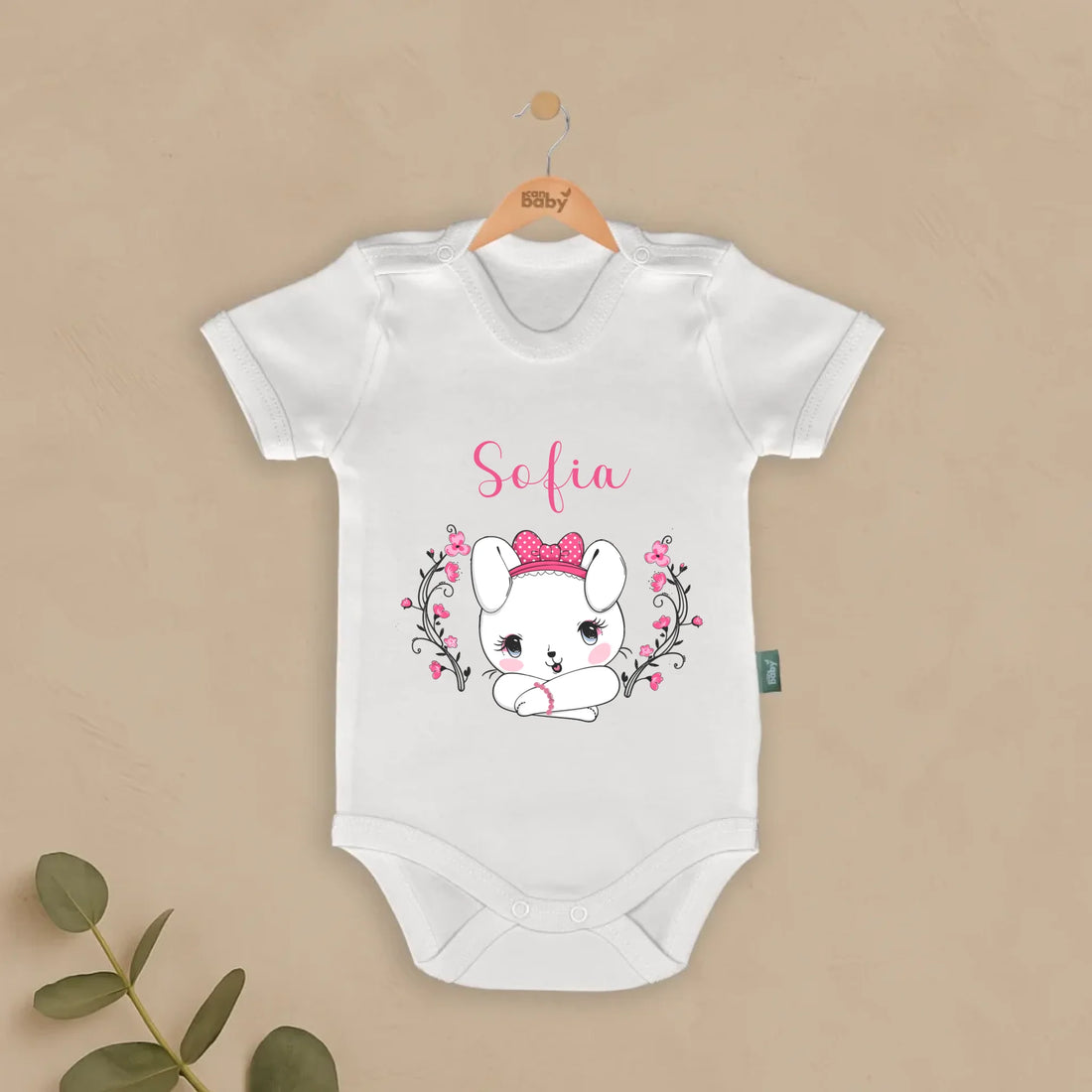 Alt Tag: Hello Kitty Tasarımları - İsimli Bebek Zıbın, %100 pamuklu, kişiye özel yenidoğan zıbın. Sofya ismi yazılı body, canlı önizleme ile gör.