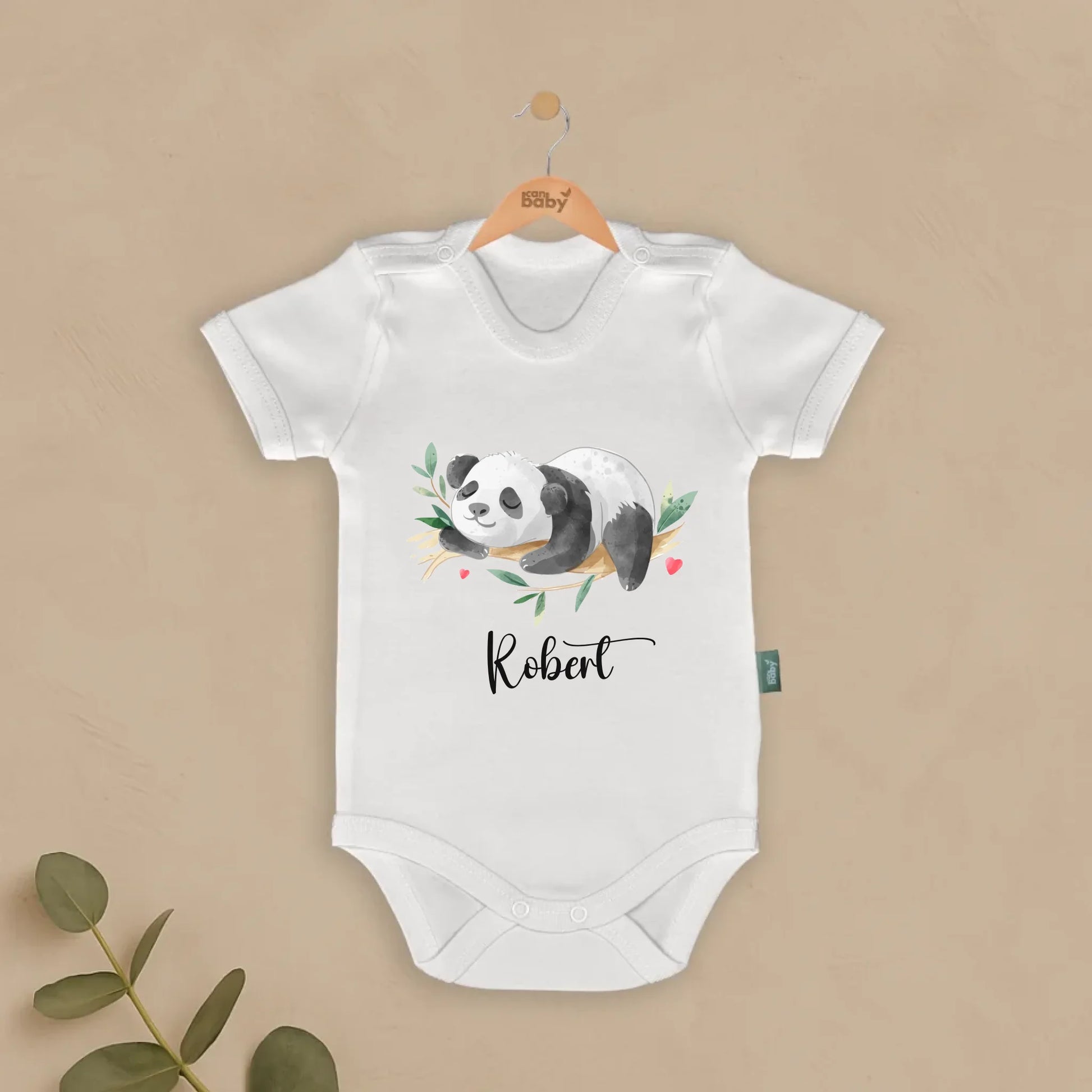 Sevimli Panda Tasarımları - İsimli Bebek Zıbın, yenidoğan, %100 pamuk, kişiye özel zıbın, bebek giyim